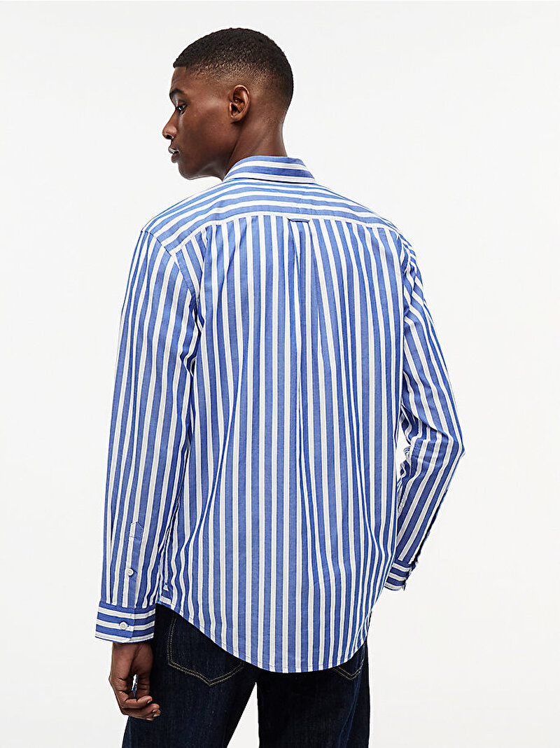 Erkek TJM Regular Poplin Patte Gömlek Lacivert DM0DM23414C63