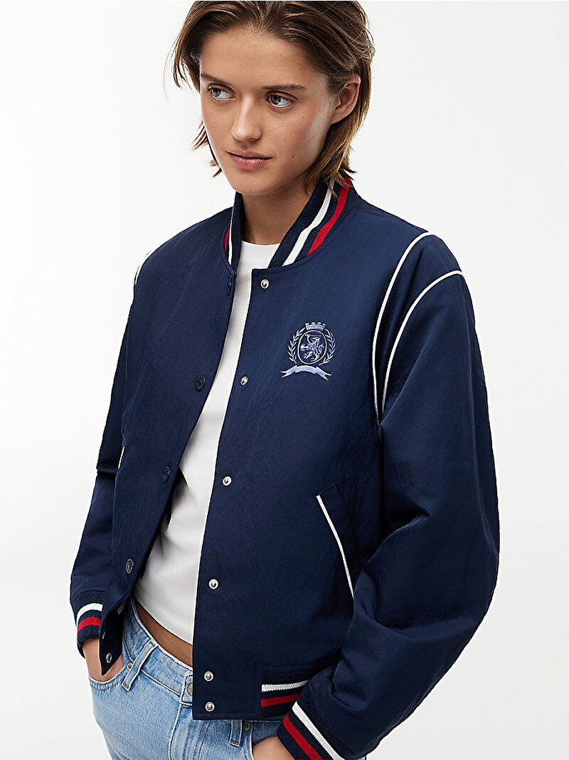 Kadın TJW Crest Varsity Ceket Lacivert DW0DW22919C1G