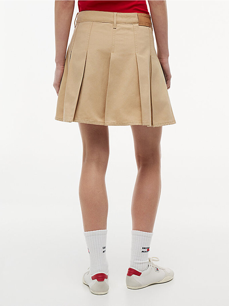Kadın TJW Pleated Mini Etek Bej DW0DW23149AB9