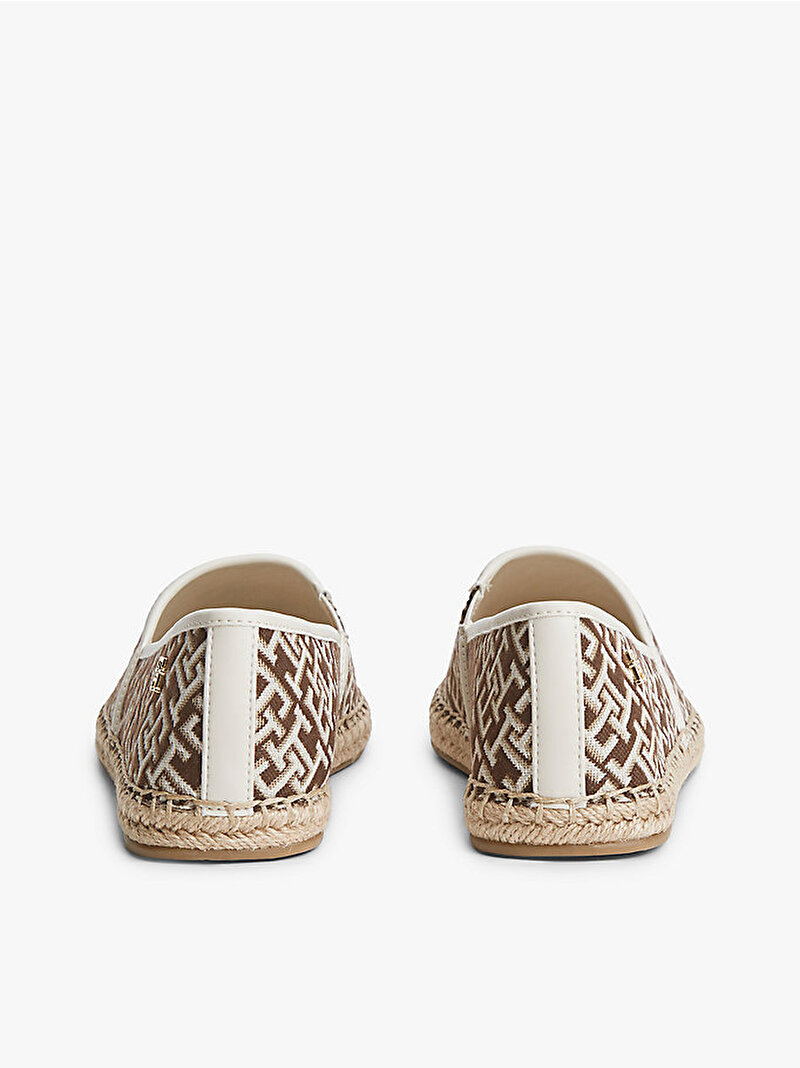Kadın TH Monogram Jacquard Espadril Kahverengi FW0FW09501GSZ