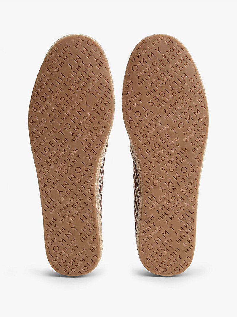 Kadın TH Monogram Jacquard Espadril Kahverengi FW0FW09501GSZ