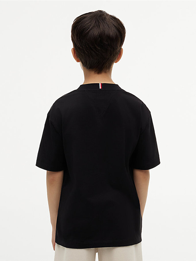 Erkek Çocuk Heritage Printed T-shirt Siyah KB0KB10340BDS