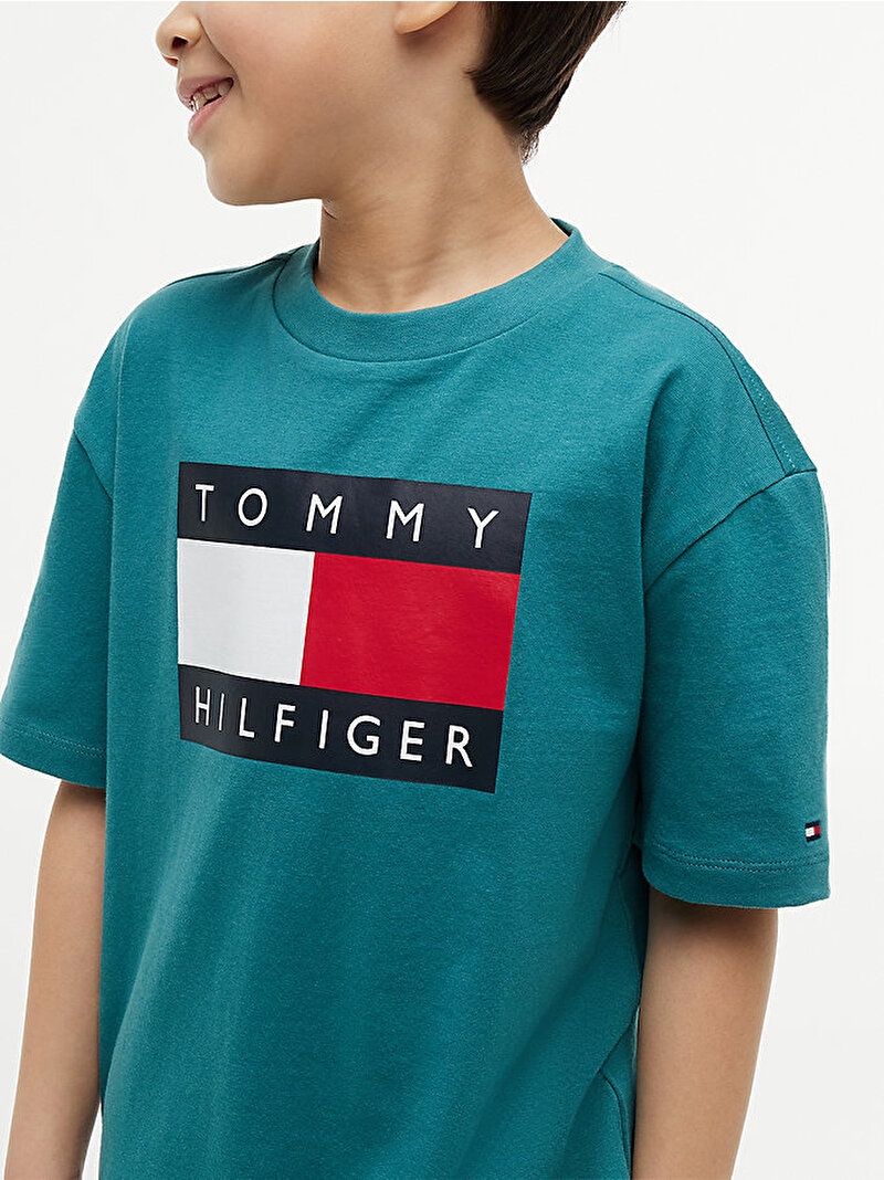 Erkek Çocuk Heritage Printed T-shirt Yeşil KB0KB10340CT3