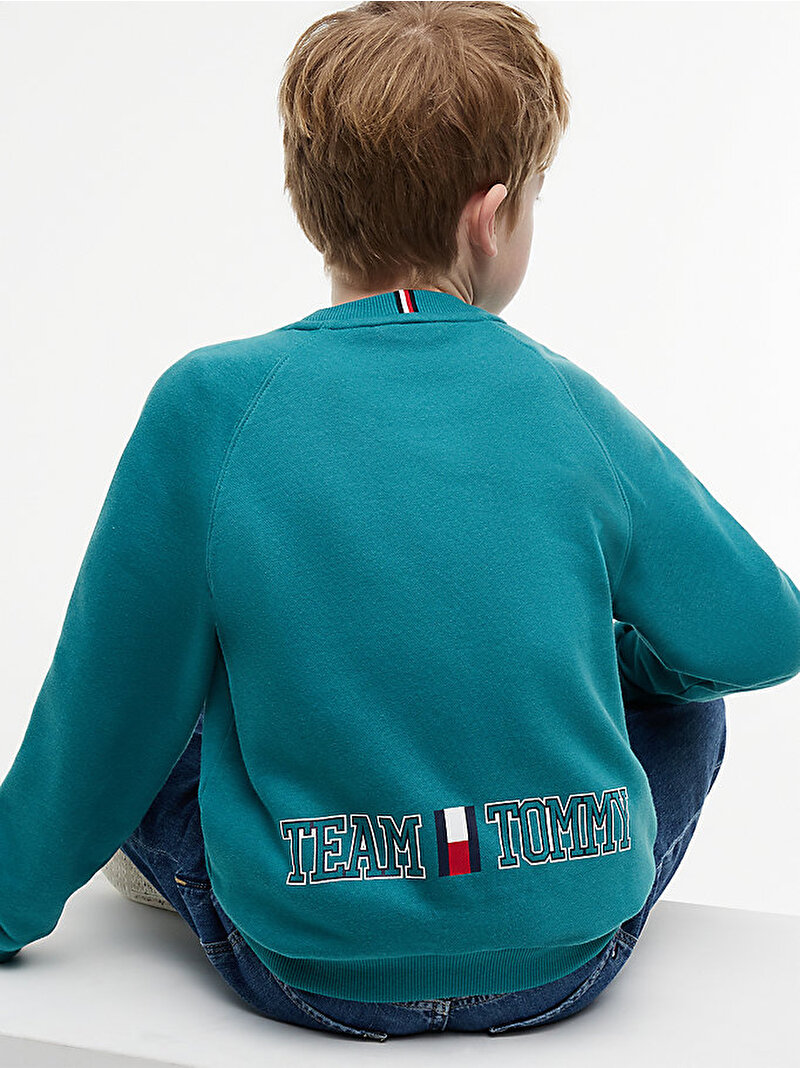Erkek Çocuk Team Tommy Sweatshirt Yeşil KB0KB10509CT3