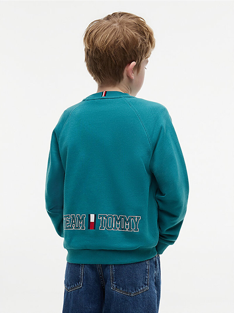 Erkek Çocuk Team Tommy Sweatshirt Yeşil KB0KB10509CT3