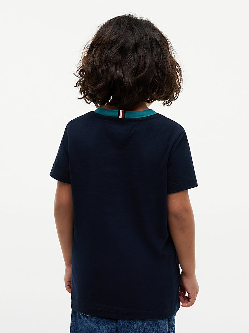 Erkek Çocuk Tommy Crest T-shirt Lacivert KB0KB10511C1G