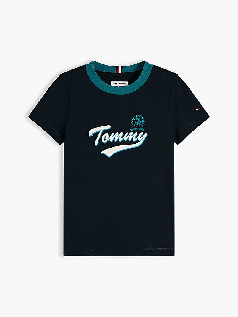 Erkek Çocuk Tommy Crest T-shirt Lacivert KB0KB10511C1G