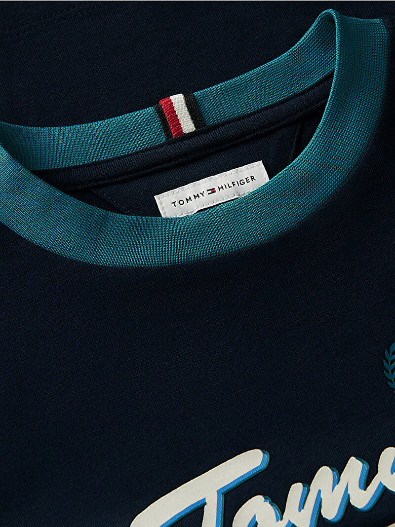 Erkek Çocuk Tommy Crest T-shirt Lacivert KB0KB10511C1G