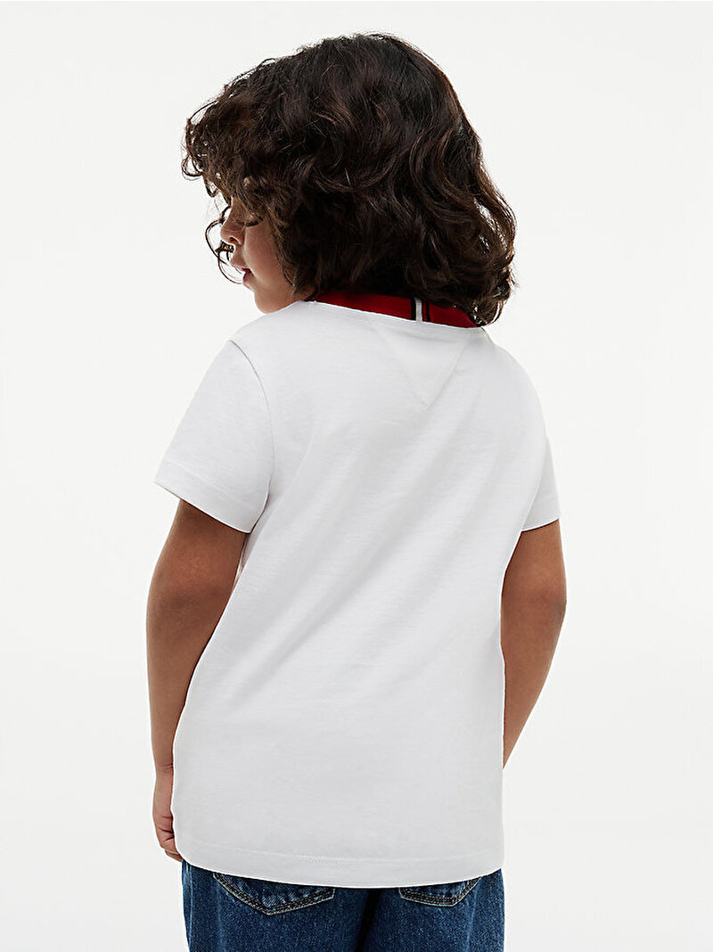 Erkek Çocuk Tommy Crest T-shirt Beyaz KB0KB10511YBR
