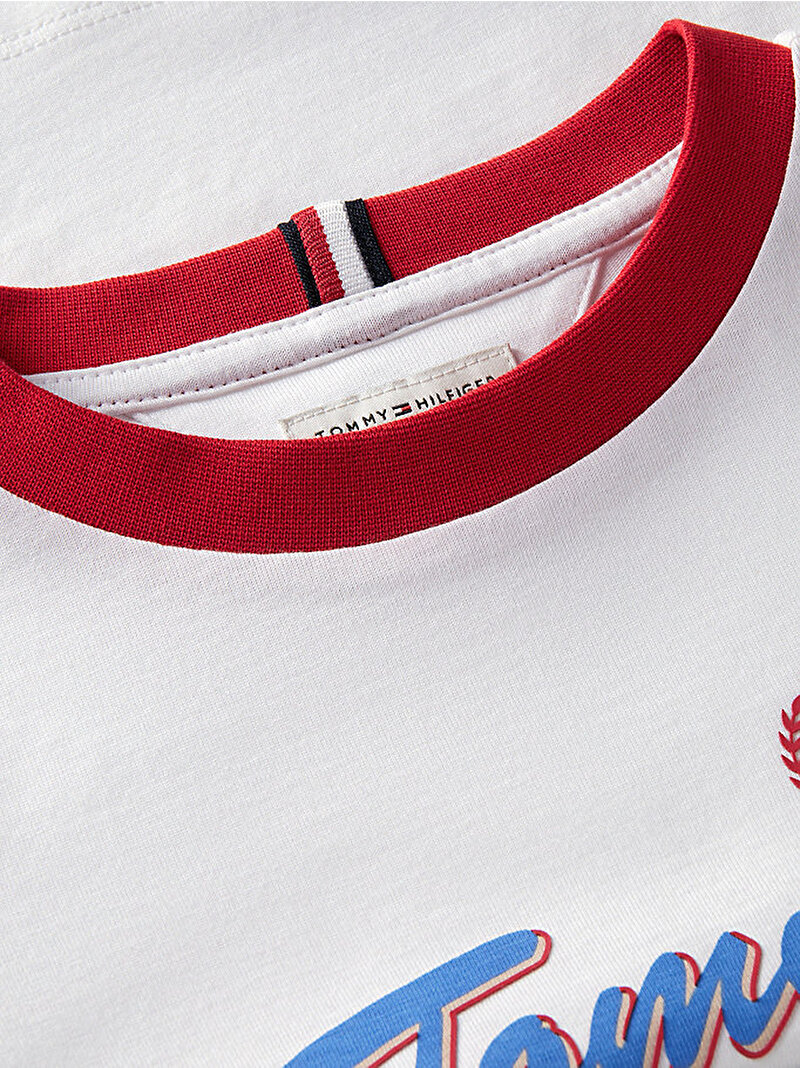 Erkek Çocuk Tommy Crest T-shirt Beyaz KB0KB10511YBR