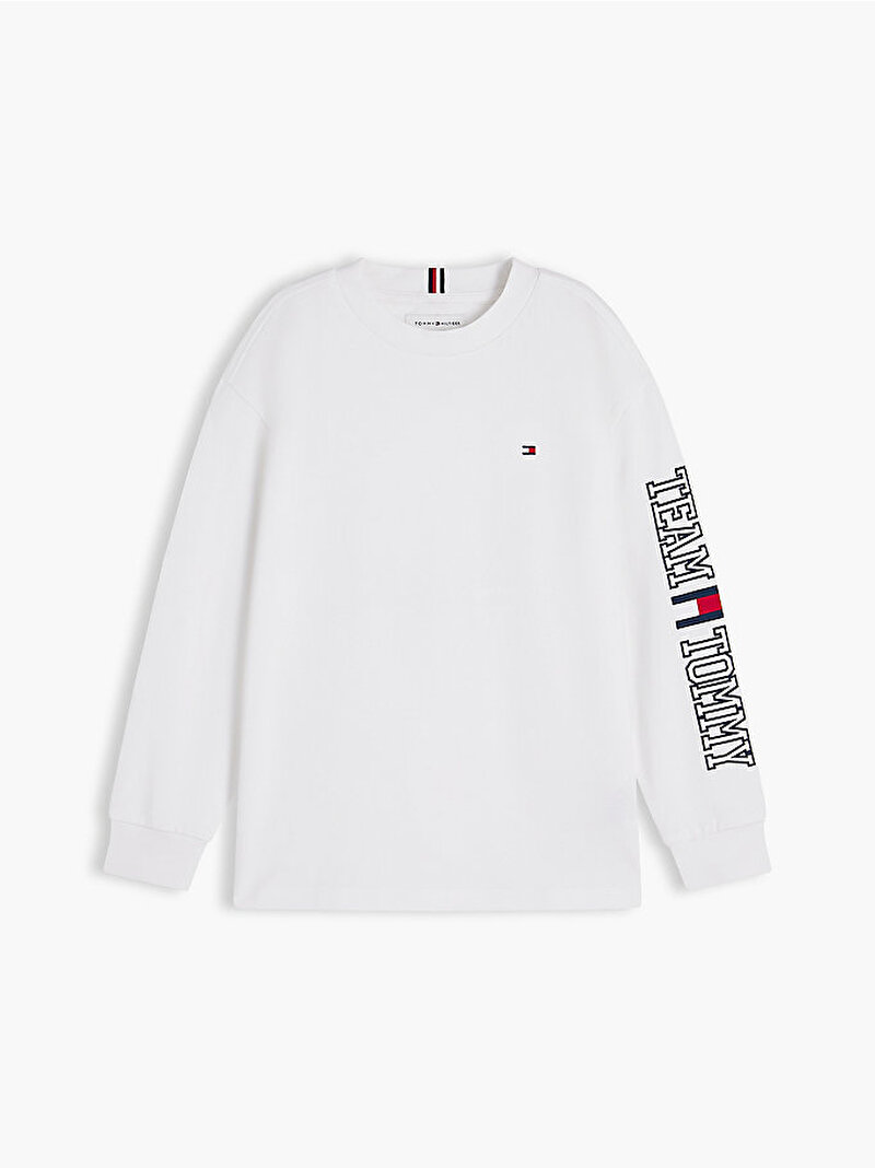 Erkek Çocuk Team Tommy Graphic T-shirt Beyaz KB0KB10512YBR