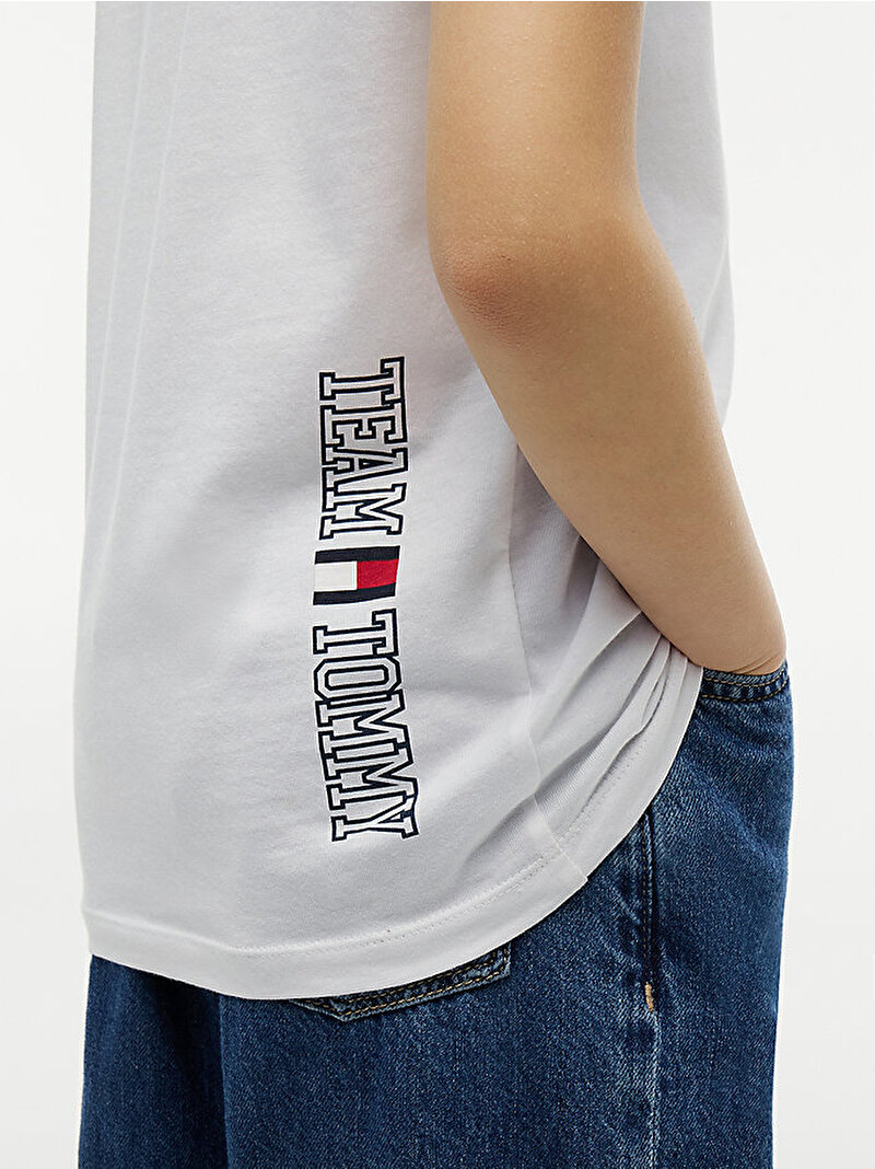 Erkek Çocuk Team Tommy Graphic T-shirt Beyaz KB0KB10591YBR
