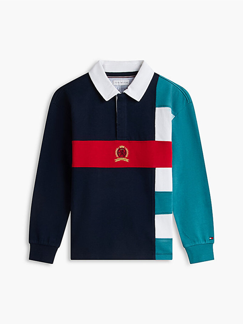 Erkek Çocuk Crest Colorblock Polo T-shirt Lacivert KB0KB10900C1G