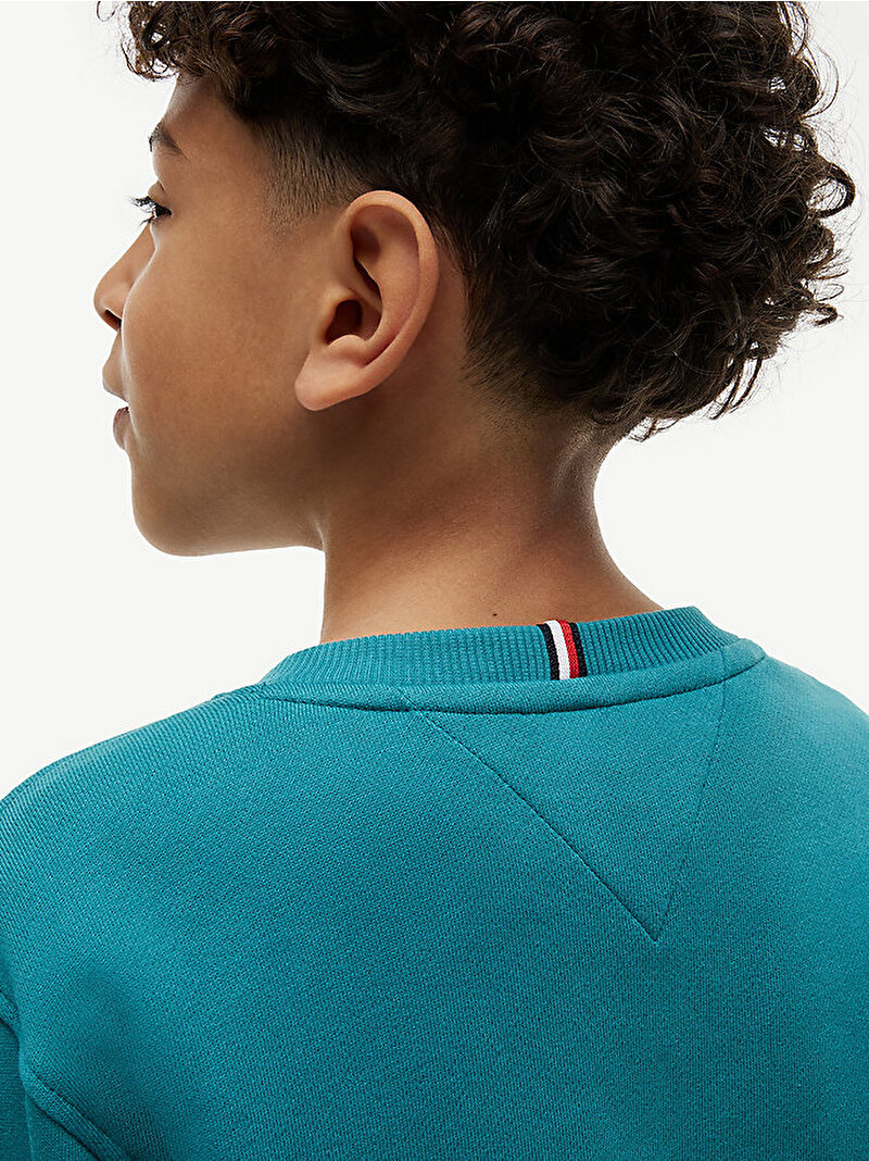 Çocuk Unisex Heritage Flag Sweatshirt Yeşil KS0KS00709CT3