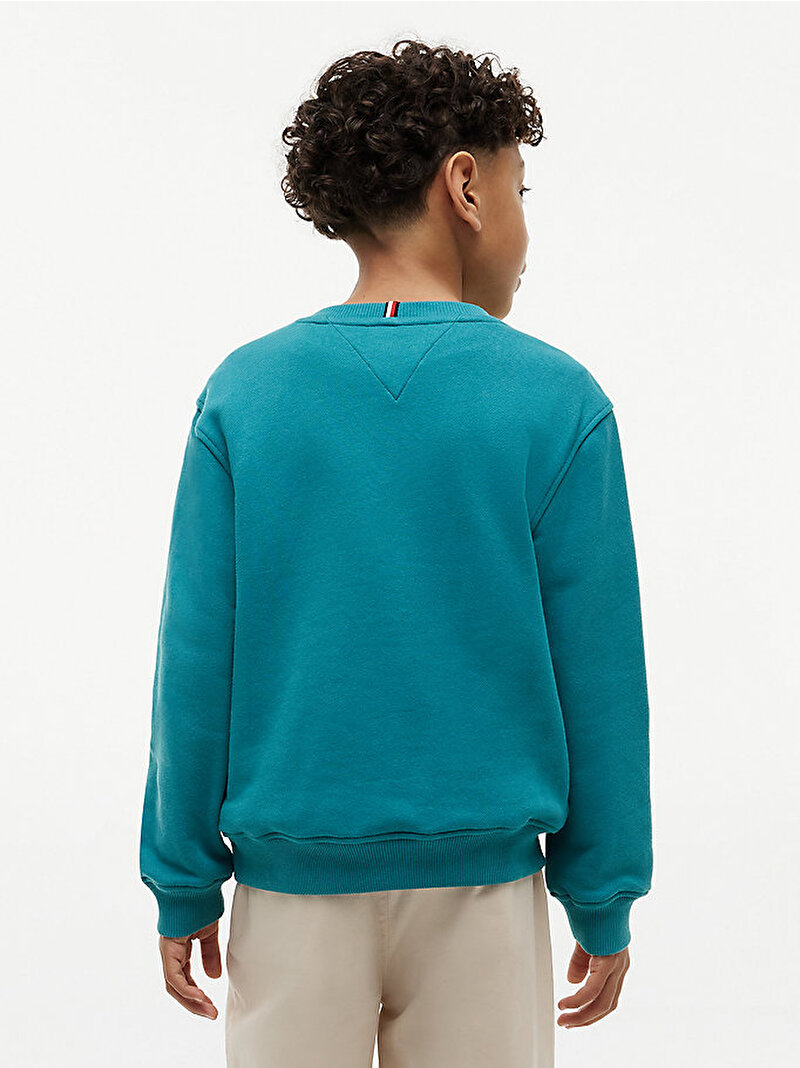 Çocuk Unisex Heritage Flag Sweatshirt Yeşil KS0KS00709CT3