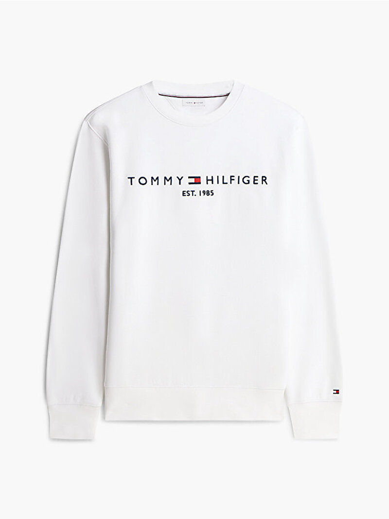 Erkek Tommy Logo Sweatshirt Beyaz MW0MW11596YBR