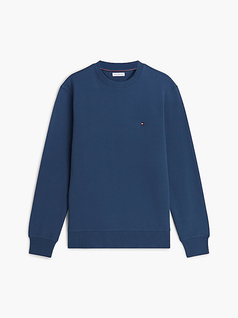 Erkek Essential Terry Crew Sweatshirt Mavi MW0MW37237DBZ