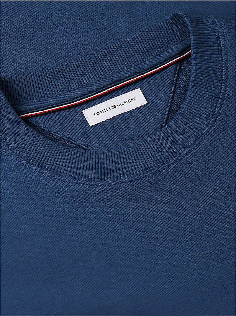 Erkek Essential Terry Crew Sweatshirt Mavi MW0MW37237DBZ