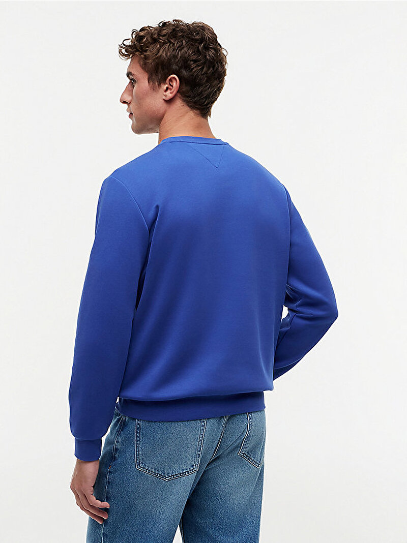 Erkek Essential Intechno Sweatshirt Mavi MW0MW37241C6Z