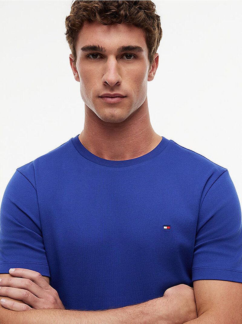 Erkek Light Interlock T-shirt Mavi MW0MW37508C6Z