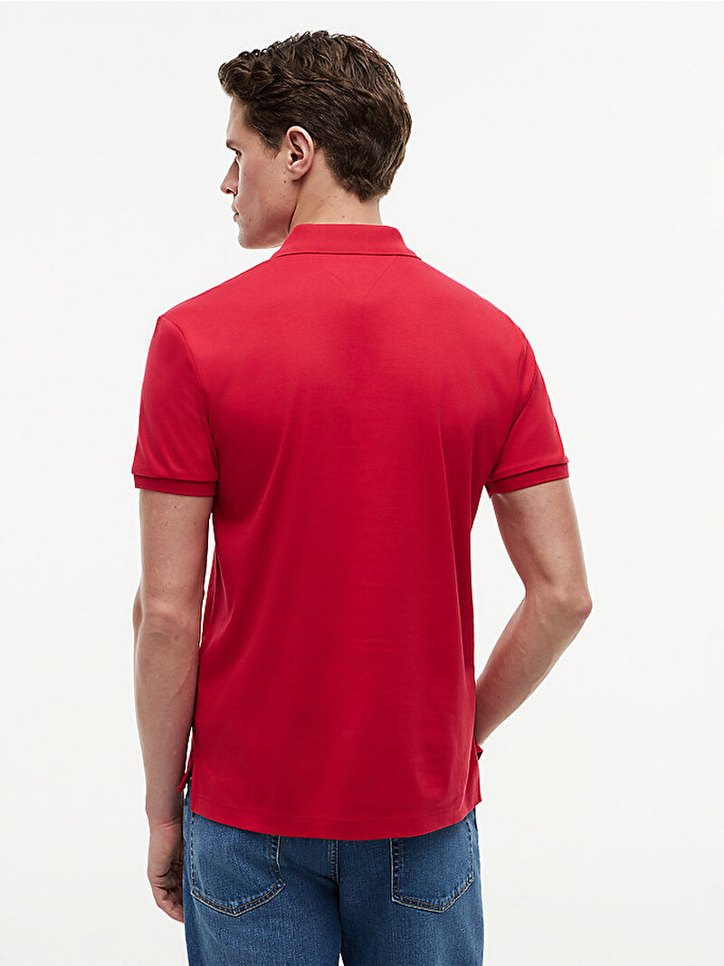 Erkek Soft Touch Interlock Polo T-shirt Kırmızı MW0MW39994XLD