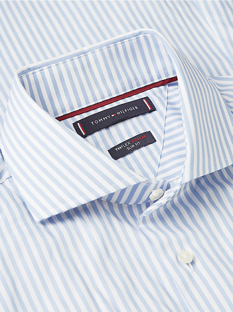 Erkek DC Flex Collar Classic Gömlek Mavi MW0MW42722C14