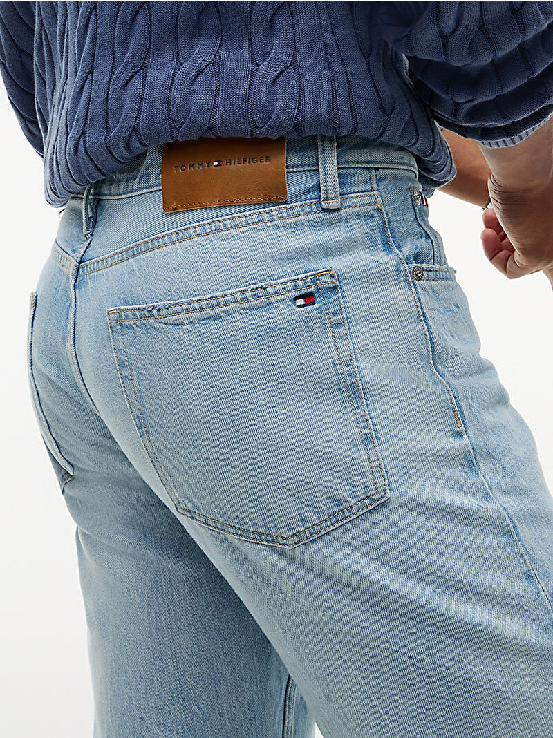 Erkek Regular Straight Jean Pantolon Mavi MW0MW431711AC
