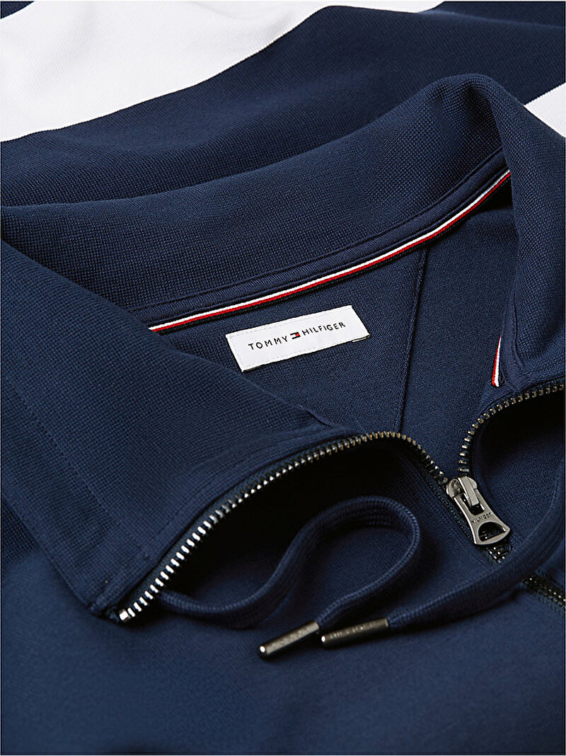 Erkek Nautical Block Stripe Sweatshirt Lacivert MW0MW43190DCC