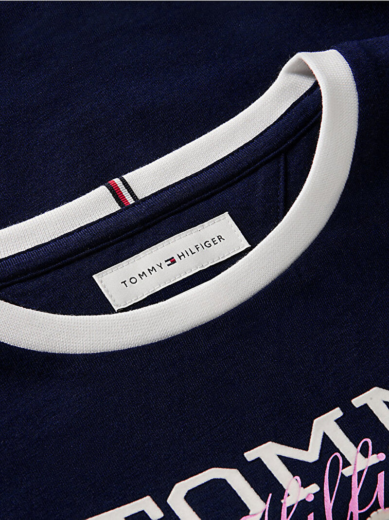 Kız Çocuk Tommy Crest T-shirt Lacivert KG0KG09459C1G
