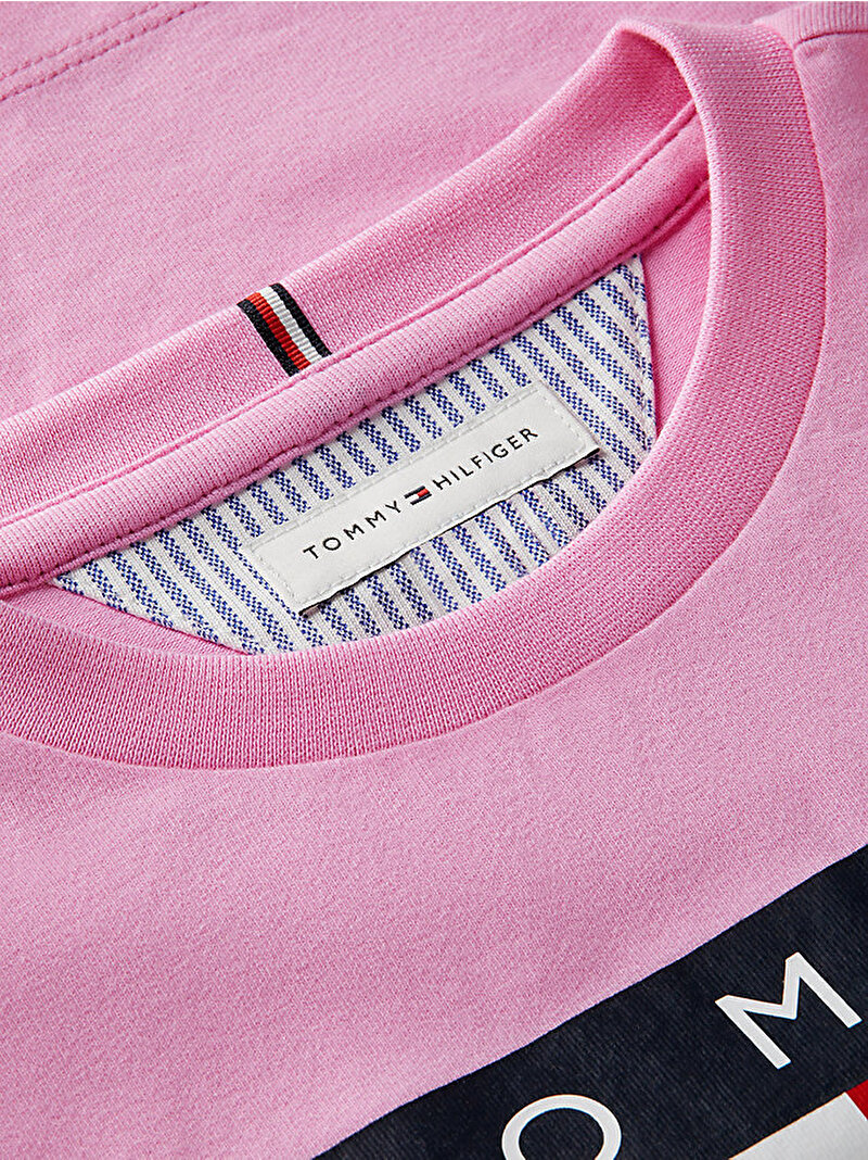 Kız Çocuk Heritage Flag T-shirt Pembe KG0KG09289TOU