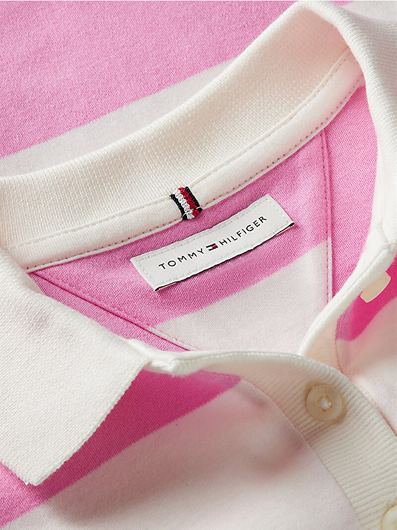 Kız Çocuk Rugby Stripe Polo T-shirt Pembe KG0KG09538TOU