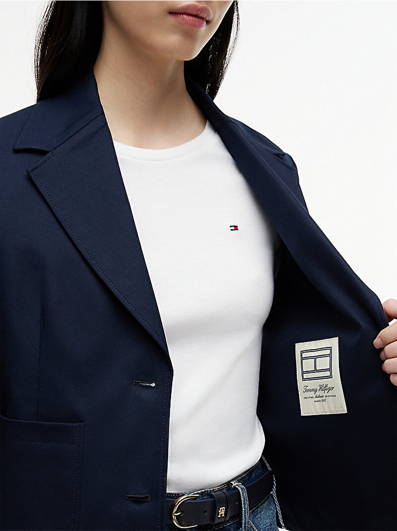Kadın Chino Dressing Cotton Blazer Lacivert WW0WW50146C1G