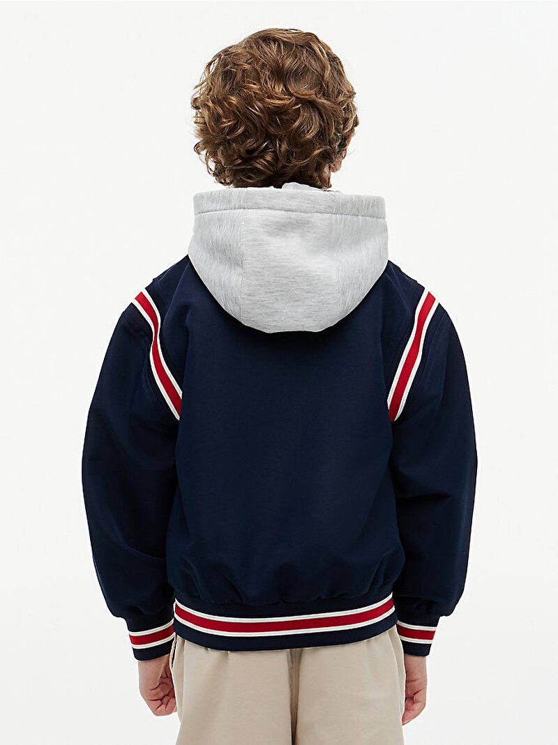 Erkek Çocuk Hooded Bomber Ceket Lacivert KB0KB10571C1G
