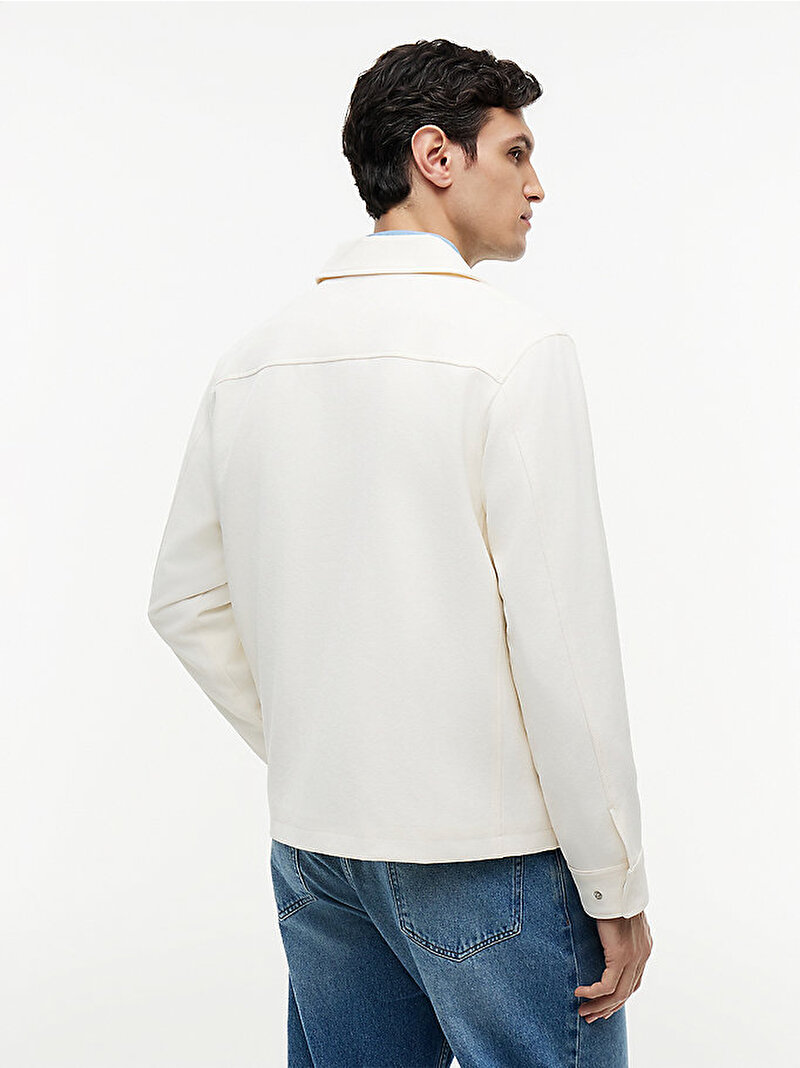 Erkek Lightweight Twill Ceket Beyaz MW0MW43491Z00