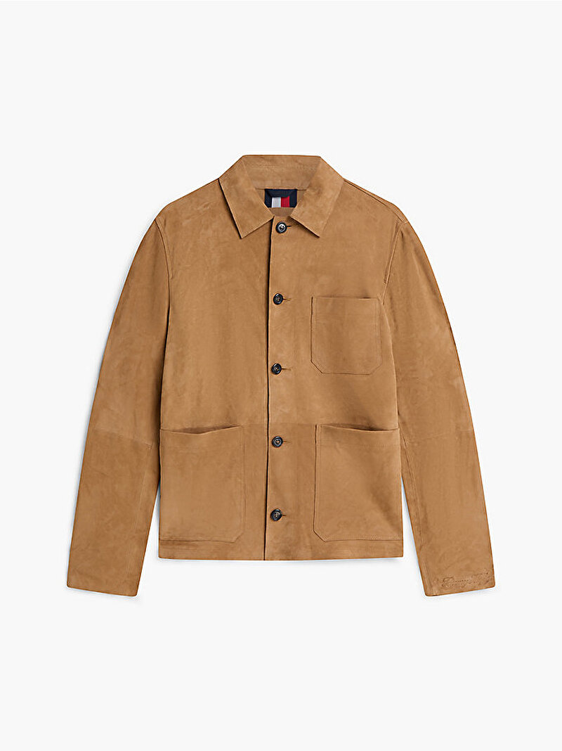 Erkek Suede Chore Ceket Kahverengi MW0MW442960HD