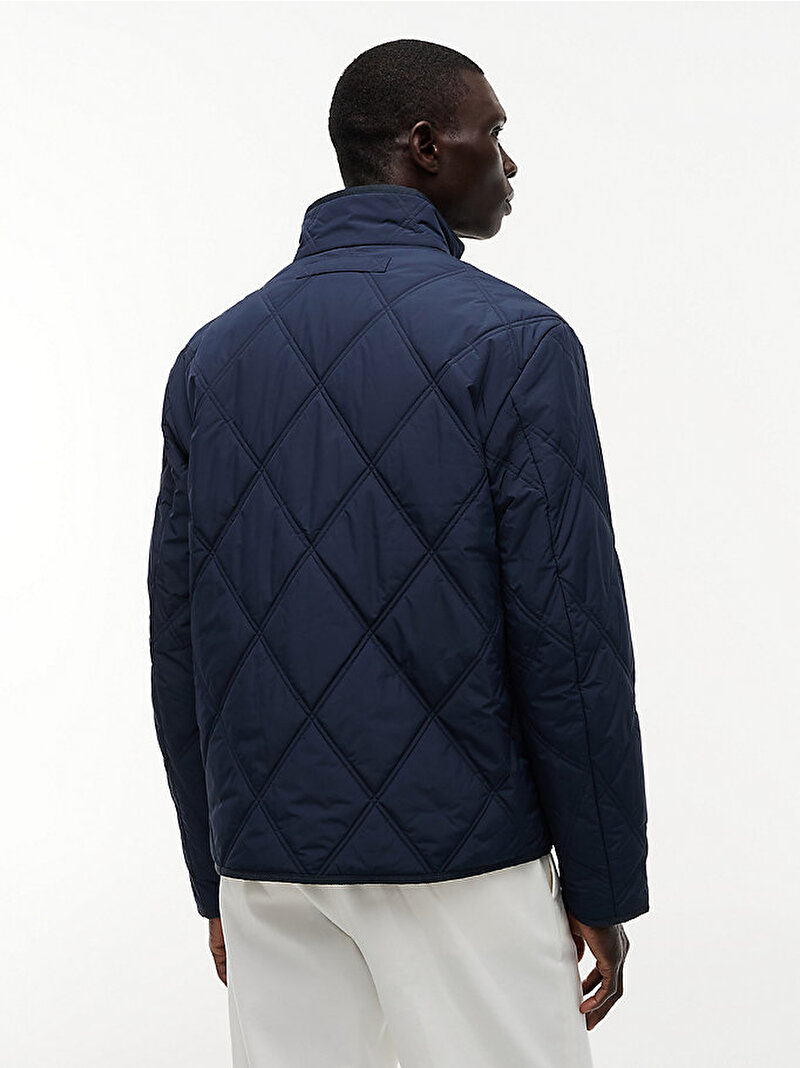Erkek Diamond Quilted Ceket Lacivert MW0MW43466DW5