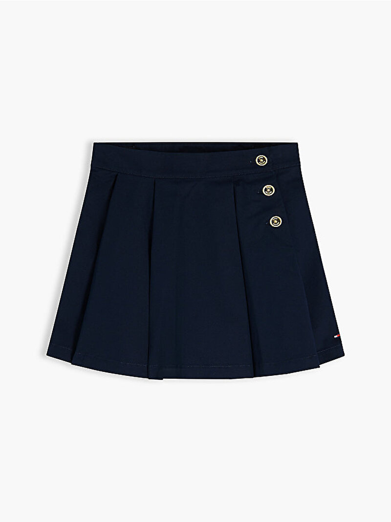 Kız Çocuk Gold Button Pleated Etek Lacivert KG0KG09436C1G