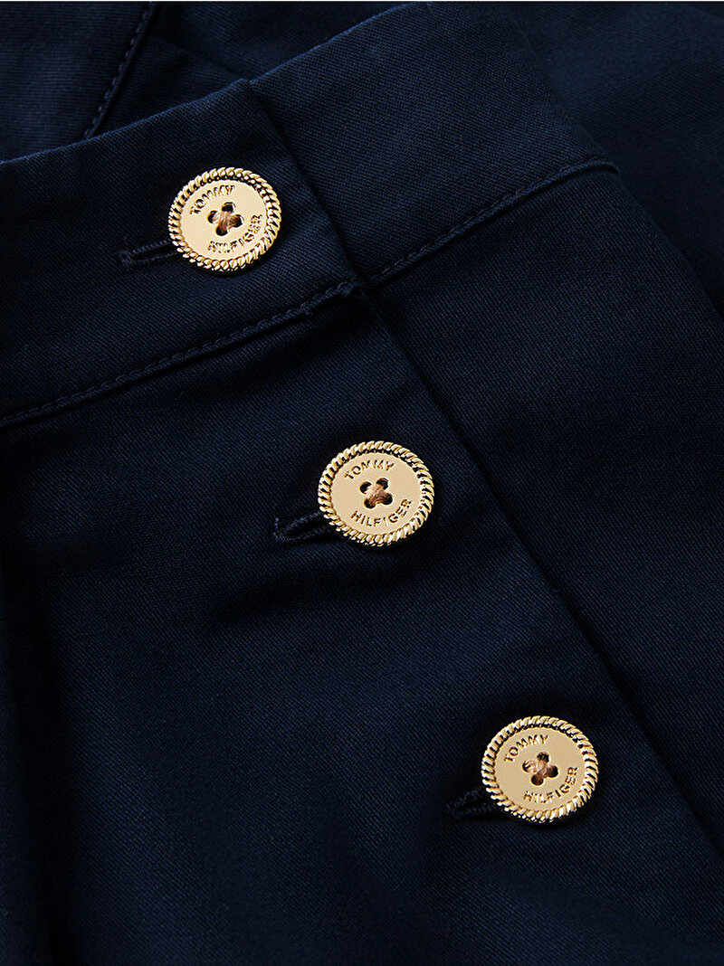 Kız Çocuk Gold Button Pleated Etek Lacivert KG0KG09436C1G