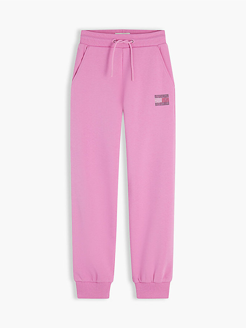 Kız Çocuk Tommy Rhinstone Eşofman Altı Pembe KG0KG09531TOU