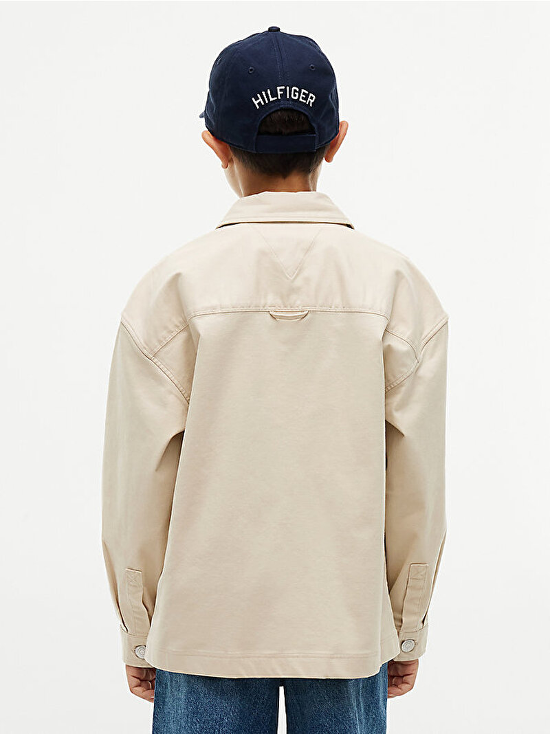 Erkek Çocuk Herringbone Overshirt Gömlek Bej KB0KB10874ACI