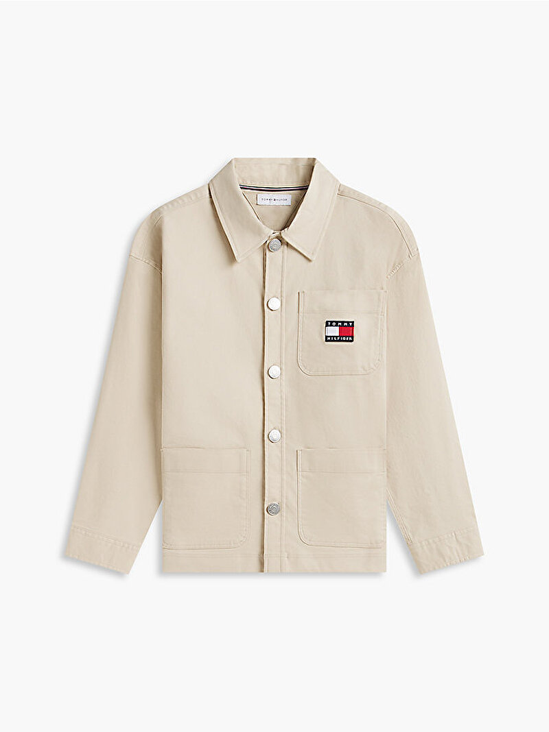 Erkek Çocuk Herringbone Overshirt Gömlek Bej KB0KB10874ACI
