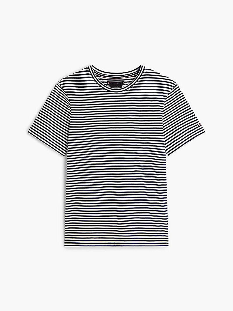 Erkek Mercerized Stripe T-shirt Lacivert MW0MW44320DCC