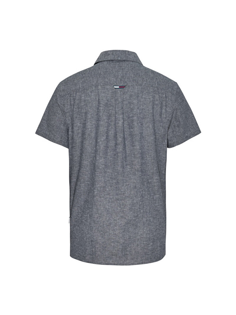 Erkek Tjm Classic Keten Camp Casual Gömlek Lacivert DM0DM15924C87