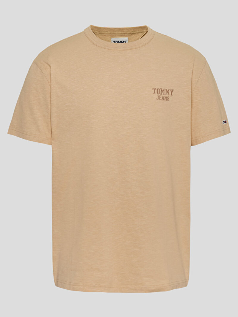 Erkek Tjm Classic Slub T-Shirt Bej  DM0DM16310AB4