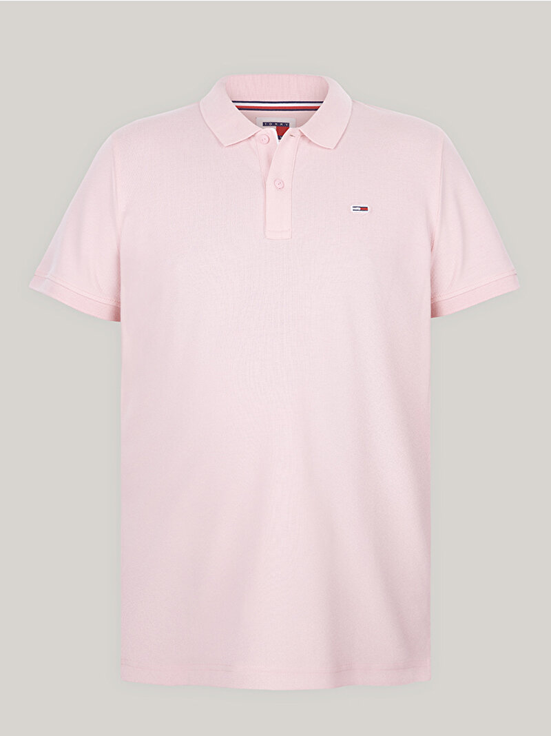 Erkek Tjm Slim Placket Polo T-Shirt Pembe  DM0DM18312THA