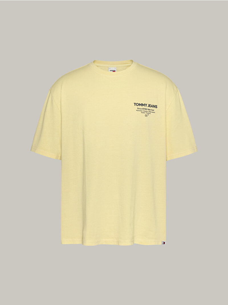 Erkek Tjm Reg Washed Essential T-Shirt Sarı DM0DM18591ZHO