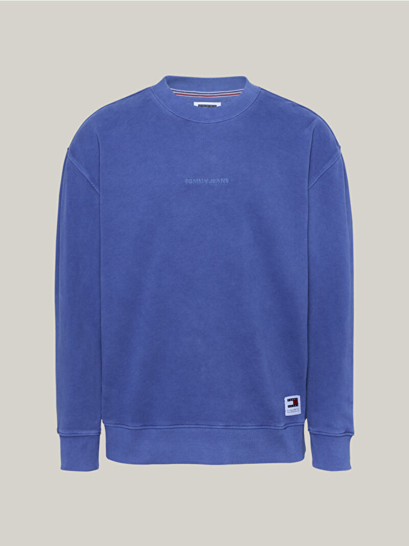 Erkek Tjm Rlx S Classic Sweatshirt Mavi  DM0DM19748C8T