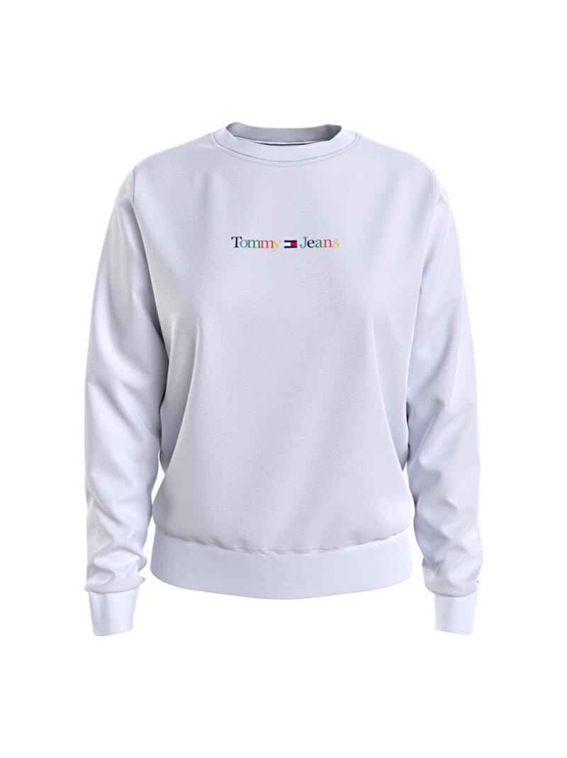 Kadın Tjw Regular Color Serif Sweatshirt Beyaz  DW0DW15648YBR