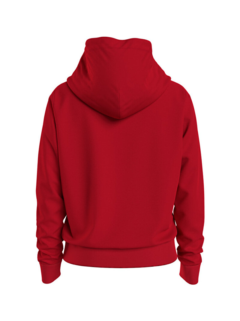 Kadın Tjw Regular Serif Linear Hoodie Sweatshirt Kırmızı DW0DW15649XNL