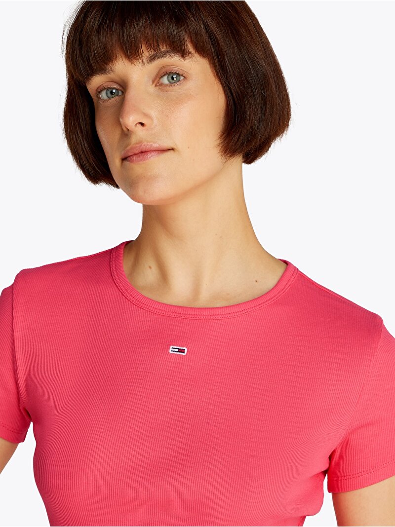 Kadın Tjw Slim Essential T-Shirt Pembe DW0DW17383XI2